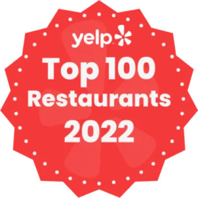 Yelp top 100 sticker